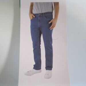 Jachs New York Men's  Comfort Stretch dark blue Denim Jean straight leg  38x30